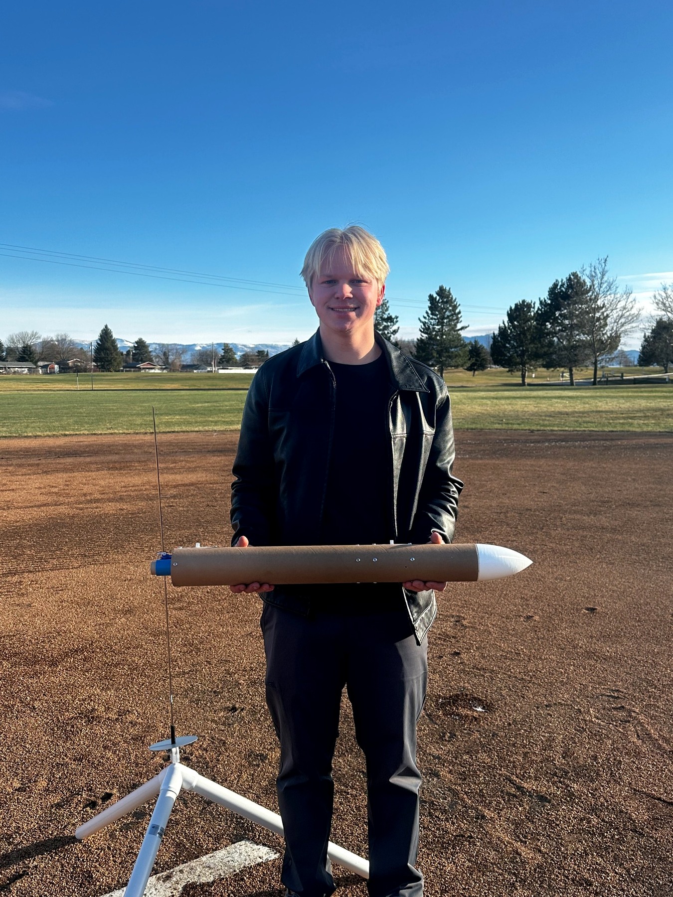 Prototype TVC rocket and test stand